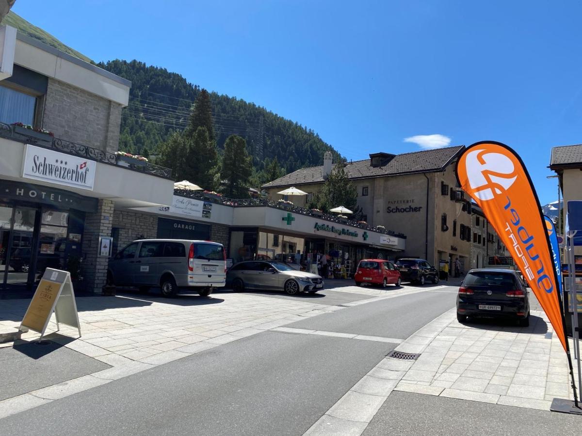 Alpenstil - 60M2 Dachstockwohnung Mit Garage - Bm186 Pontresina Extérieur photo